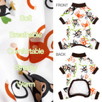 4-Piece Soft Dog & Cat Clothing, Breathable Sleepwear with Playful Avocado, Monkey, Dinosaur Animal Print, Universal-Fit Comfortable Pet Apparel Summervibes Petlovers Costume