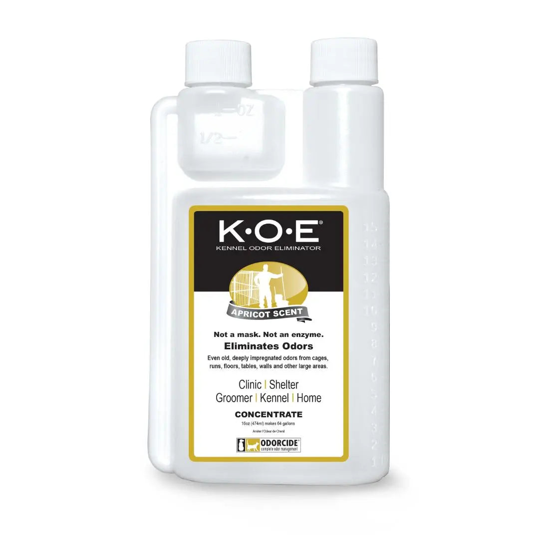 K.O.E. 16oz Concentrate - Kennel Odor Eliminator - Non-Enzymatic Formula, KOE (Apricot, Frost, Fresh or Original Scent) 16 oz Pint