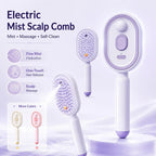 Electric Spray Air Cushion Massage Comb, Self-Cleaning Anti-Tangle Hair Brush, Anti-Static Volumizing Scalp Massage Brush for Dry Frizzy Hair Care, No Essential Oil Included