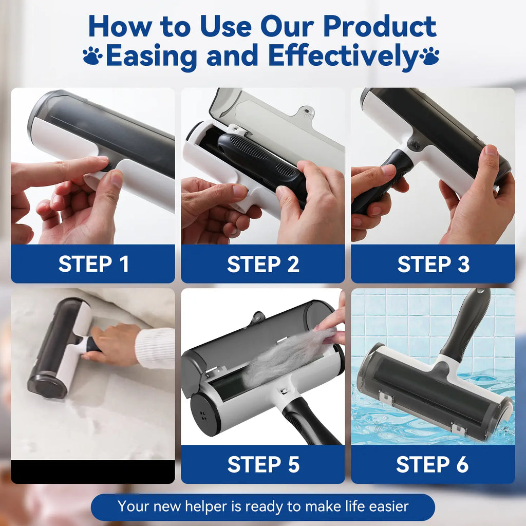 Pet Hair Removal Tool-Reusable Lint Roller for Pet Hair - Portable Pet Hair Remover - Dog and Cat Hair Remover for Couch, Furniture, Carpet, Clothes and Car Seat